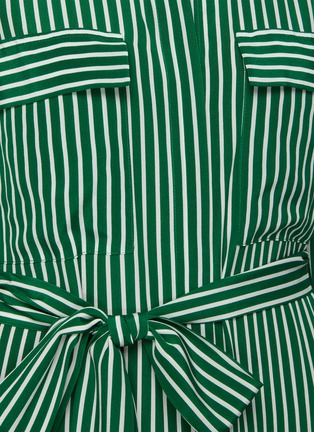 Detail View - Click To Enlarge - L'AGENCE - 'Cameron' Stripe Maxi Silk Shirt Dress
