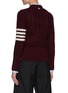 Back View - Click To Enlarge - THOM BROWNE  - 'Funmix' merino wool cable knit cardigan