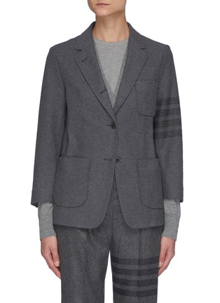 Main View - Click To Enlarge - THOM BROWNE  - Four Bar Patch Pocket Single-breast Blazer