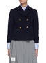 Main View - Click To Enlarge - THOM BROWNE  - Downsized Military Double Breasted Cashmere Peacoat
