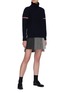 Figure View - Click To Enlarge - THOM BROWNE  - Waffle stitch cashmere turtleneck sweater