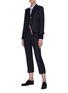 Figure View - Click To Enlarge - THOM BROWNE  - Twill crop blazer