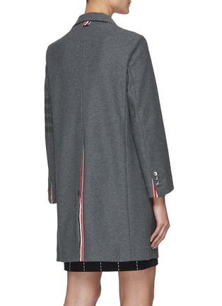 Back View - Click To Enlarge - THOM BROWNE  - Twill Sack Over Coat