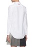 Back View - Click To Enlarge - THOM BROWNE - Stripe sleeve oxford shirt