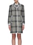 Main View - Click To Enlarge - THOM BROWNE  - Windowpane check contrast edge wool coat