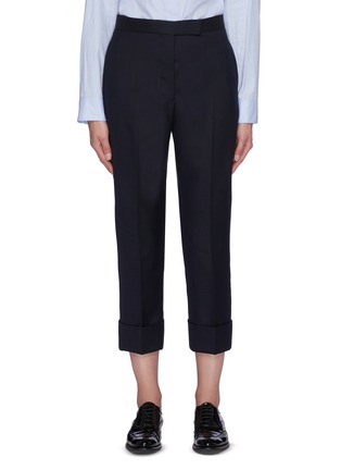 Main View - Click To Enlarge - THOM BROWNE  - Crop twill suiting pants