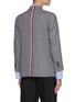 Back View - Click To Enlarge - THOM BROWNE  - Back Tricolour Stripe Patch Pocket Wool Cashmere Blend Blazer
