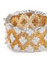 Detail View - Click To Enlarge - BUCCELLATI - 'Tulle Nuvolette' diamond 18k gold honeycomb ring
