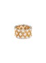 Main View - Click To Enlarge - BUCCELLATI - 'Tulle Nuvolette' diamond 18k gold honeycomb ring