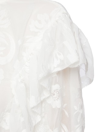  - ALICE & OLIVIA - 'Teddy' belted lace panel ruffle dress