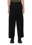 Main View - Click To Enlarge - ZIGGY CHEN - Bamboo Patchwork Detail Wide Loose Fit Dropped Crotch Wool Tapered Pants