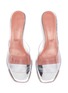 Detail View - Click To Enlarge - AMINA MUADDI - 'Lupita' Transparent glass heeled sandals