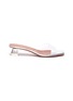 AMINA MUADDI - 'Lupita' Transparent glass heeled sandals
