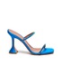 Main View - Click To Enlarge - AMINA MUADDI - Gilda Ombre' Crystal Embellished Satin Heeled Sandals