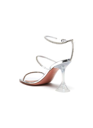  - AMINA MUADDI - Gilda Glass' Crystal Embellished PVC Heeled Sandals