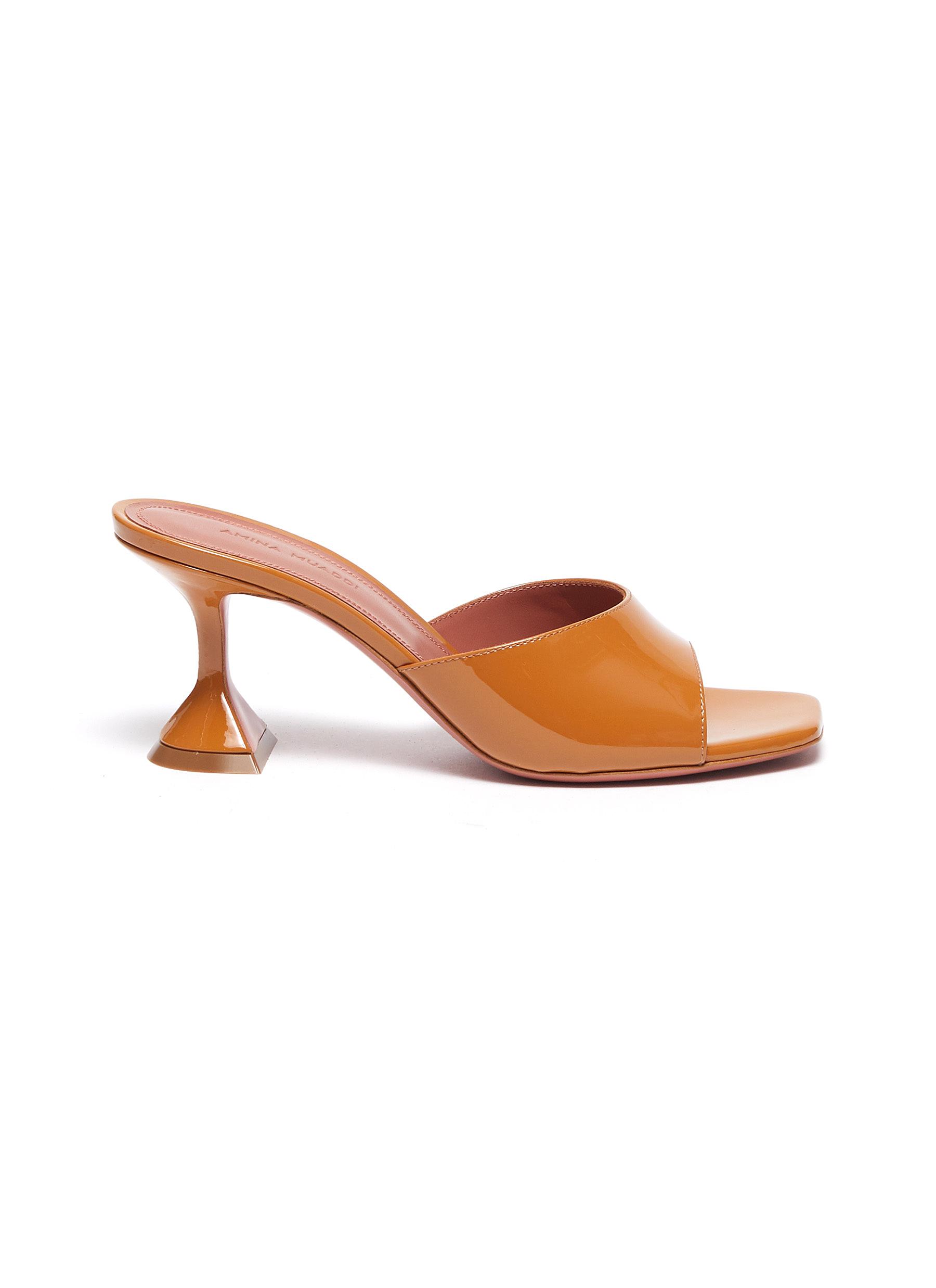 'Lupita' heeled leather sandals
