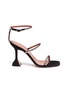 Main View - Click To Enlarge - AMINA MUADDI - 'Gilda' crystal strap heeled sandals
