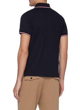 Back View - Click To Enlarge - MONCLER - Small Chest Logo Cotton Polo Shirt