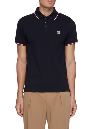 Main View - Click To Enlarge - MONCLER - Small Chest Logo Cotton Polo Shirt