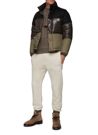 Figure View - Click To Enlarge - MONCLER - Aveillan' Detachable Sleeve Gradient Colourblock Down Jacket