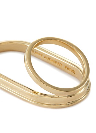 Detail View - Click To Enlarge - PHILIPPE AUDIBERT - Gibson' gold plated double ring