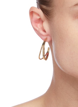 Figure View - Click To Enlarge - PHILIPPE AUDIBERT - Gibson' 24k gold-plated hoop earrings