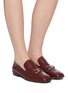 Figure View - Click To Enlarge - SALVATORE FERRAGAMO - 'Cesaro' leather step in loafers