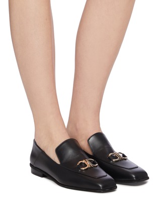 Figure View - Click To Enlarge - SALVATORE FERRAGAMO - 'Cesaro' leather step in loafers