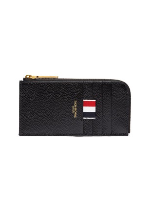 Main View - Click To Enlarge - THOM BROWNE  - Pebble grain leather zip around wallet