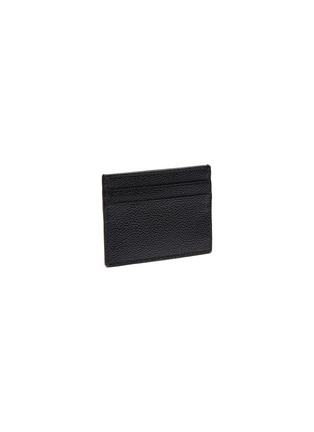 Figure View - Click To Enlarge - THOM BROWNE  - Tricolour Tab Pebble Grain Leather Card Case