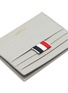 Detail View - Click To Enlarge - THOM BROWNE  - Four Bar Stripe Leather Card Case