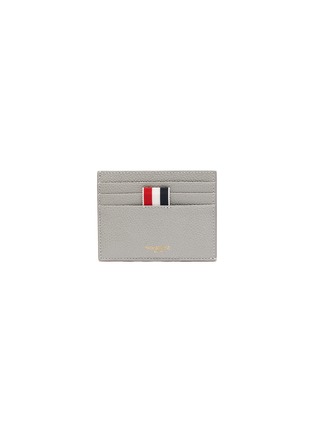 Main View - Click To Enlarge - THOM BROWNE  - Four Bar Stripe Leather Card Case