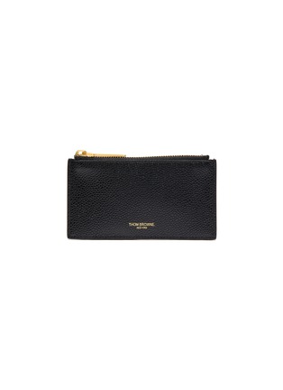 Main View - Click To Enlarge - THOM BROWNE  - Tricolour Tab Pebble Grain Leather Wallet