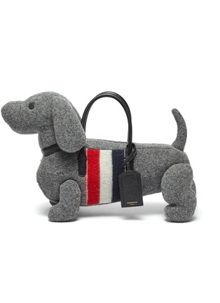 Main View - Click To Enlarge - THOM BROWNE  - 'Hector' Dachshund Motif Boiled Wool Tote