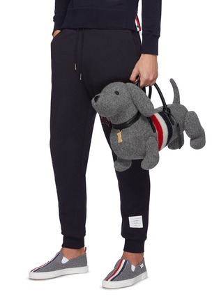 Figure View - Click To Enlarge - THOM BROWNE  - 'Hector' Dachshund Motif Boiled Wool Tote