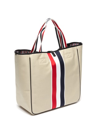 Detail View - Click To Enlarge - THOM BROWNE - Tricolour Detail Canvas Tote