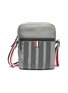 Main View - Click To Enlarge - THOM BROWNE  - Tricolour Strap Four Bar Stripe Nylon Mini Messenger Bag