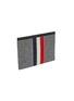 THOM BROWNE - Tricolour Stripe Zip Boiled Wool Pouch