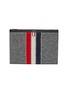 THOM BROWNE - Tricolour Stripe Zip Boiled Wool Pouch