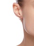 Figure View - Click To Enlarge - XIAO WANG - 'Gravity' diamond 14k rose gold earrings