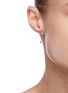 Figure View - Click To Enlarge - XIAO WANG - 'Gravity Chain' Baguette Cut Champagne Diamond 14k gold drop earrings