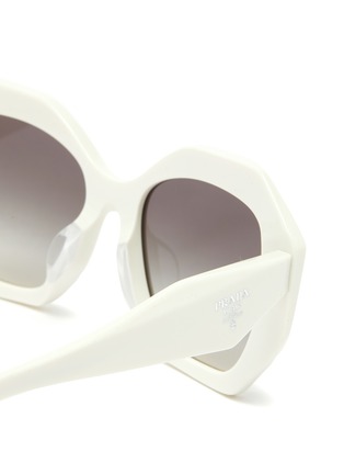 Detail View - Click To Enlarge - PRADA - 'Symbole' Oversized Angular Acetate Frame Sunglasses