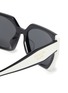Detail View - Click To Enlarge - PRADA - Oversized Angular Acetate Frame Sunglasses