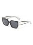 Main View - Click To Enlarge - PRADA - Oversized Angular Acetate Frame Sunglasses