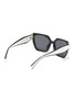 Figure View - Click To Enlarge - PRADA - Oversized Angular Acetate Frame Sunglasses