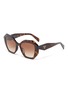 Main View - Click To Enlarge - PRADA - 'Symbole' Oversized Angular Acetate Frame Sunglasses