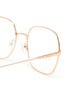 Detail View - Click To Enlarge - PRADA - Contrast Temple Square Metal Frame Optical Glasses