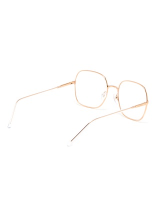 Figure View - Click To Enlarge - PRADA - Contrast Temple Square Metal Frame Optical Glasses
