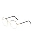 Main View - Click To Enlarge - PRADA - Contrast Temple Round Metal Frame Optical Glasses