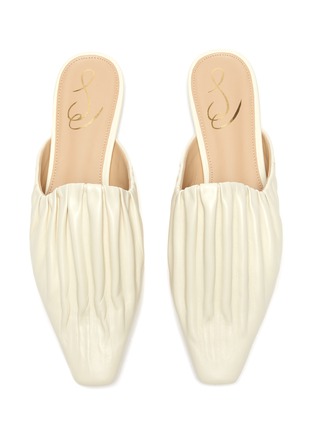 Detail View - Click To Enlarge - SAM EDELMAN - Cecilia' Pointed Ruch Leather Slides